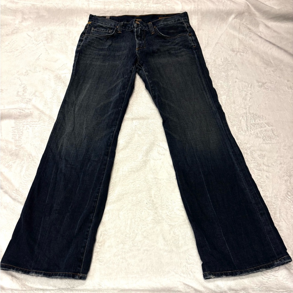 Citizens Of Humanity Jeans Womens Sz 32 Dark Blue Slim Bootcut Western Low rise